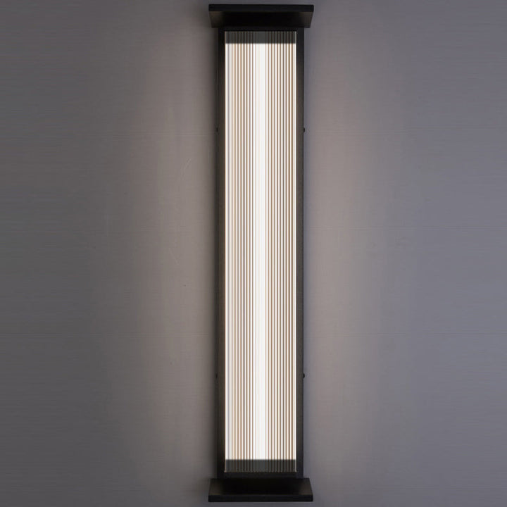 Modern Minimalist Waterproof Rectangular Stainless Steel Acrylic LED Wall Sconce Lamp For Outdoor Patio | Stornfield