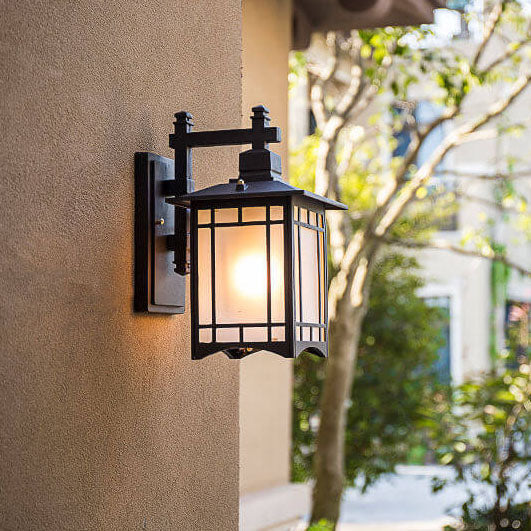 Modern Waterproof Solar Aluminum Chinese Pavilion Shape 1-Light Wall Sconce Lamp | Stornfield