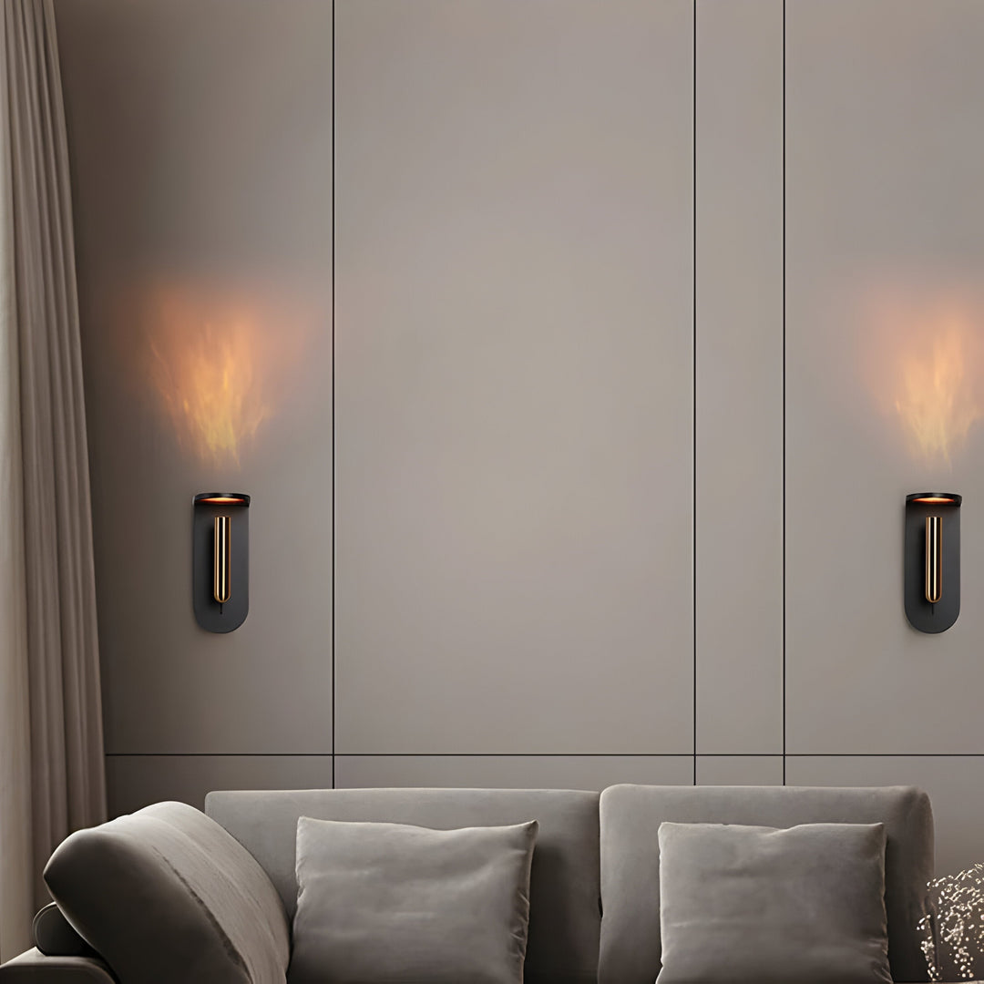 Stornfield Adjustable Nordic LED Wall Lamp with Flame Effect