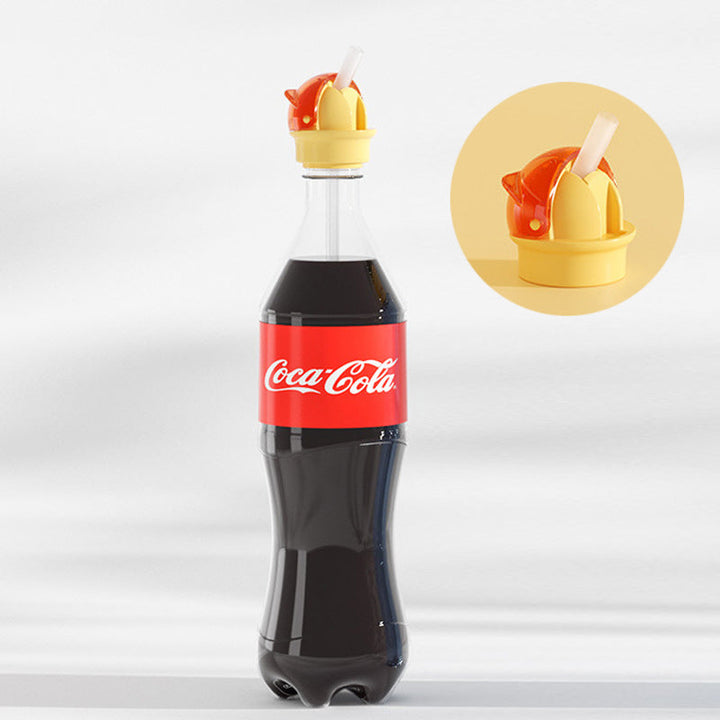 Reusable drinking bottle for children with straw lid | Stornfield