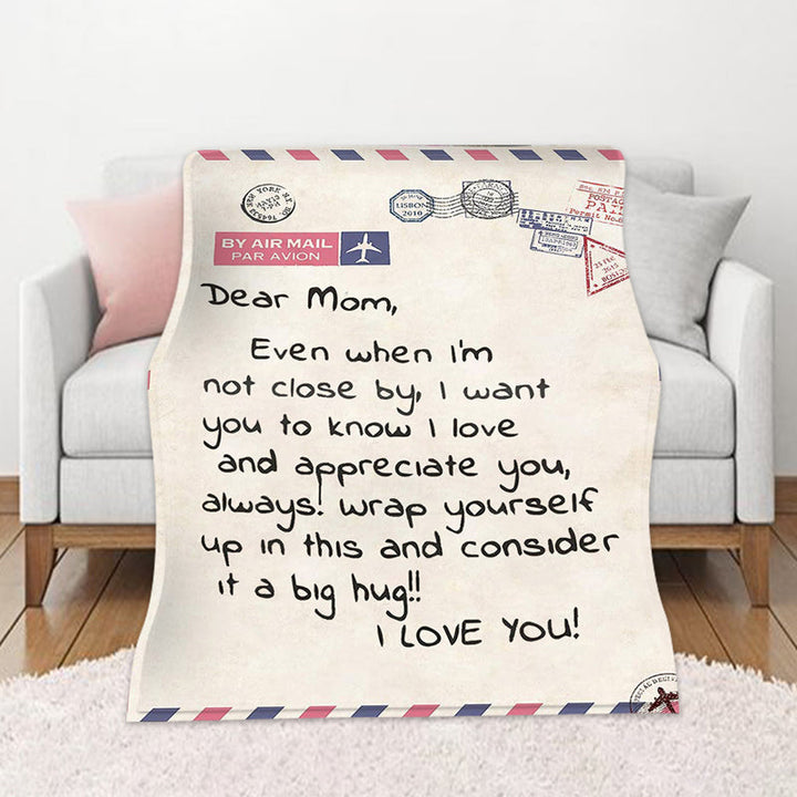 Letter Printed Flannel Throw Blanket Gift for Mom | Stornfield