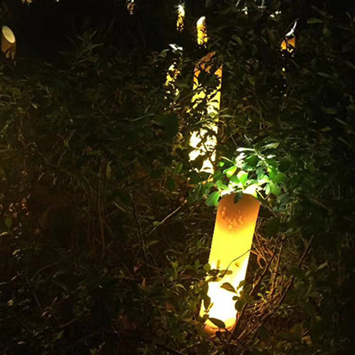 Contemporary Creative Waterproof Solar Resin Bamboo LED Landscape Lighting Outdoor Light For Garden | Stornfield