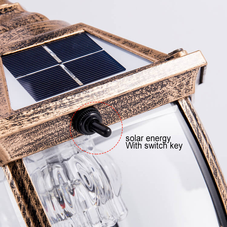 Outdoor Solar Waterproof Aluminum Glass 1-Light Lawn Landscape Light | Stornfield