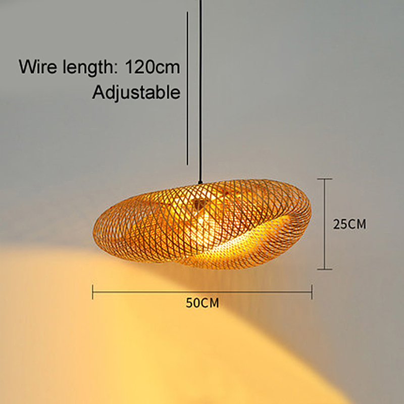 Stornfield | Bamboo Woven Rattan - Pendant Light - LED - Light