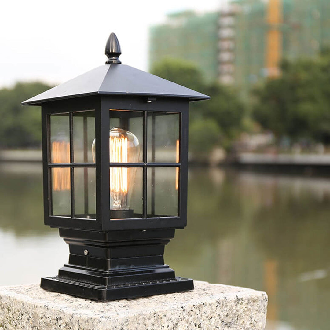 European Outdoor Column Lantern Waterproof  Rustproof 1-Light Patio Light | Stornfield