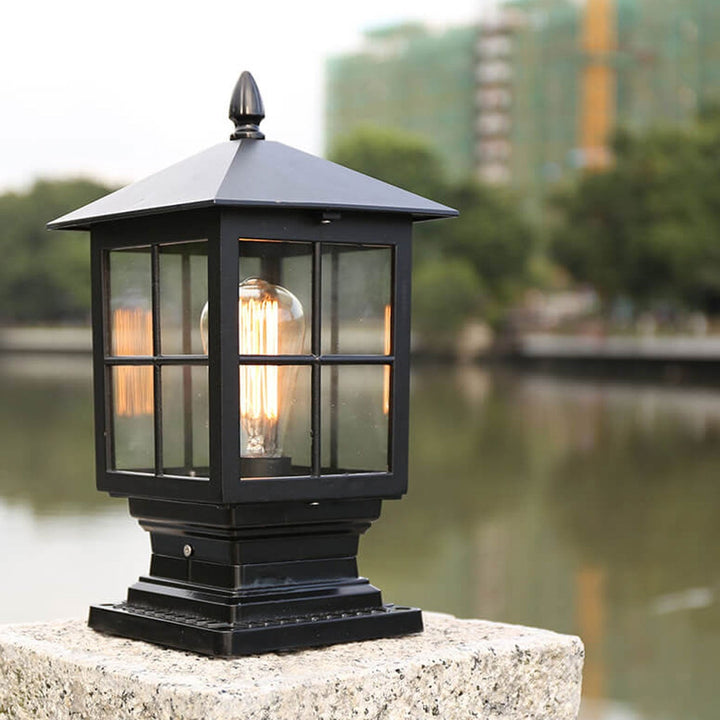 European Outdoor Column Lantern Waterproof  Rustproof 1-Light Patio Light | Stornfield