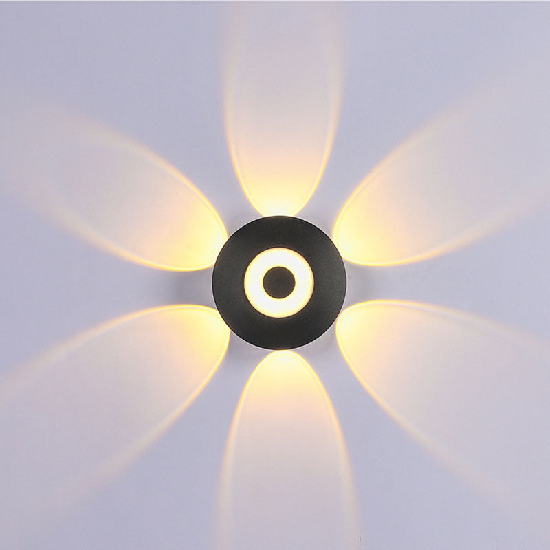 Contemporary Scandinavian Aluminum Round Shade LED Wall Sconce Lamp For Outdoor Patio | Stornfield