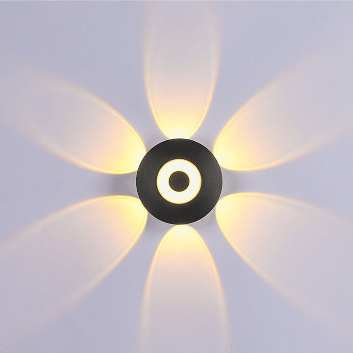Contemporary Scandinavian Aluminum Round Shade LED Wall Sconce Lamp For Outdoor Patio | Stornfield