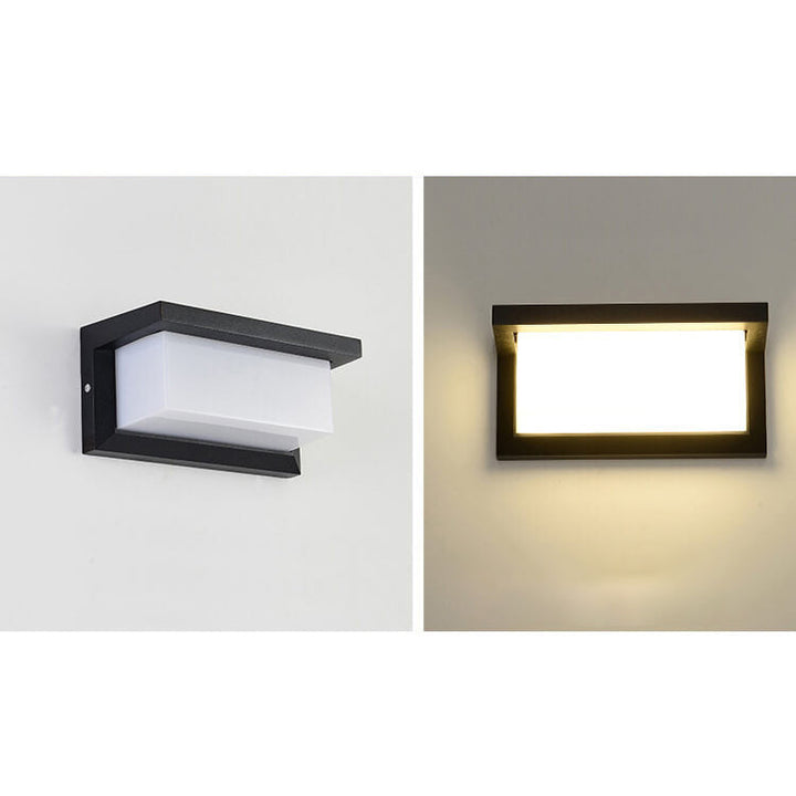 Modern Creative Geometry Aluminum Outdoor Waterproof LED Wall Sconce Lamp | Stornfield