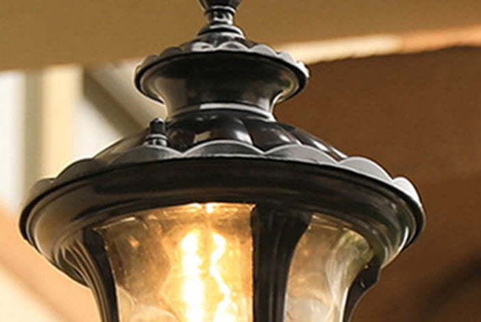 European Retro Waterproof Stone Pattern Glass Lampshade 1-Light Outdoor Wall Sconce Lamp | Stornfield