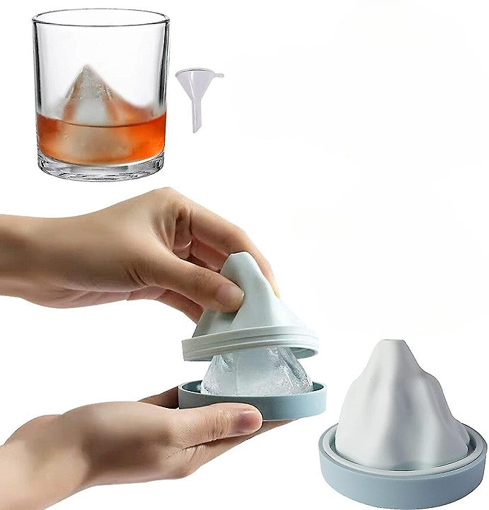 Reusable Silicone Snow Mountain Iceberg Ice Cube Mold with Lid | Stornfield