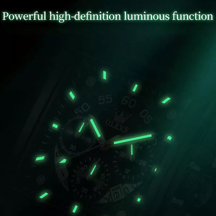 Olevs® Luminous Luxury Square Business Automatic Mechanical Watch | Stornfield