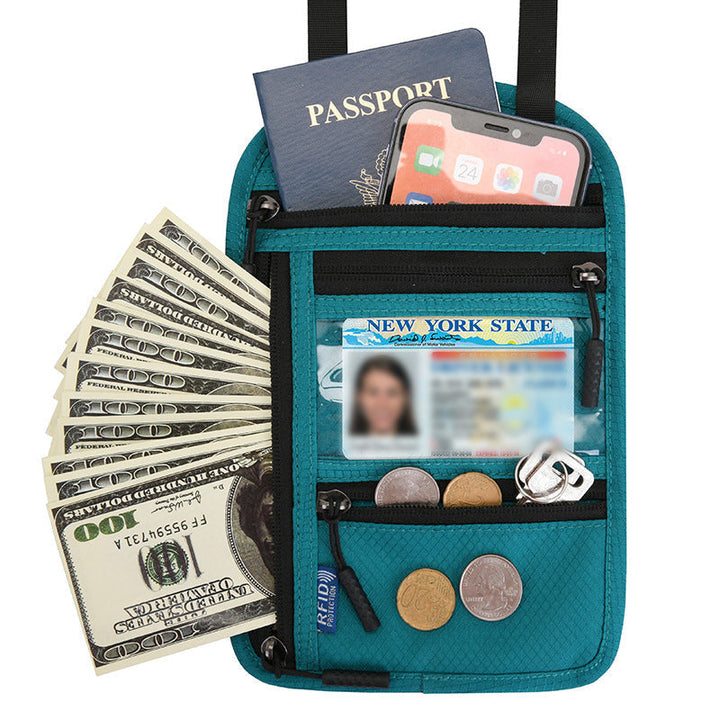 Stornfield | Travel Neck Pouch Neck Wallet with RFID Blocking Passport Holder