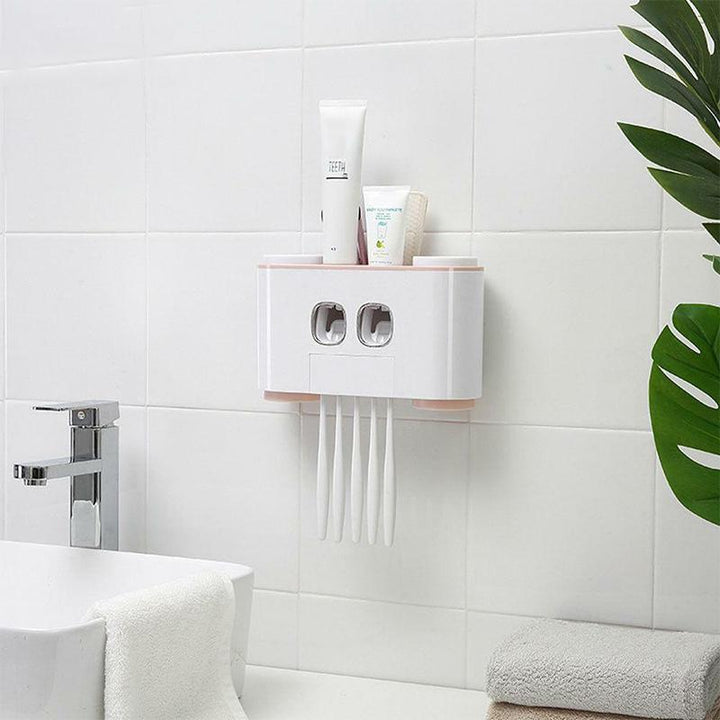 Automatic toothbrush holder and toothpaste dispenser set | Stornfield
