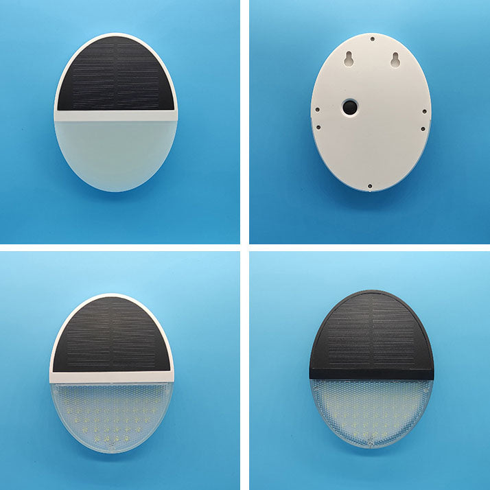 Solar Outdoor Waterproof Round Flat Body Radar Sensor LED Wall Sconce Lamp | Stornfield