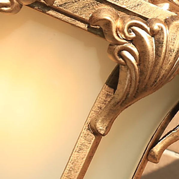 European Retro Aluminum Glass Carved Lantern 1-Light Outdoor Waterproof Wall Sconce Lamp | Stornfield