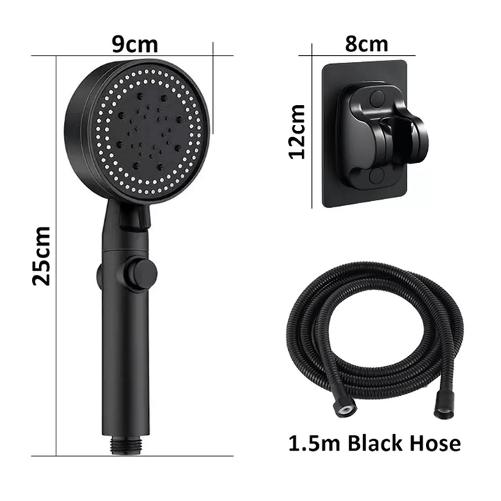 FlowControl Showerhead with 5 settings and push button | Stornfield