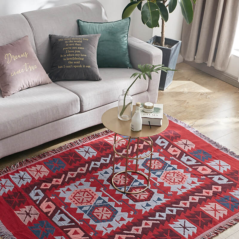 Bohemian knitted throws for sofa decor | Stornfield