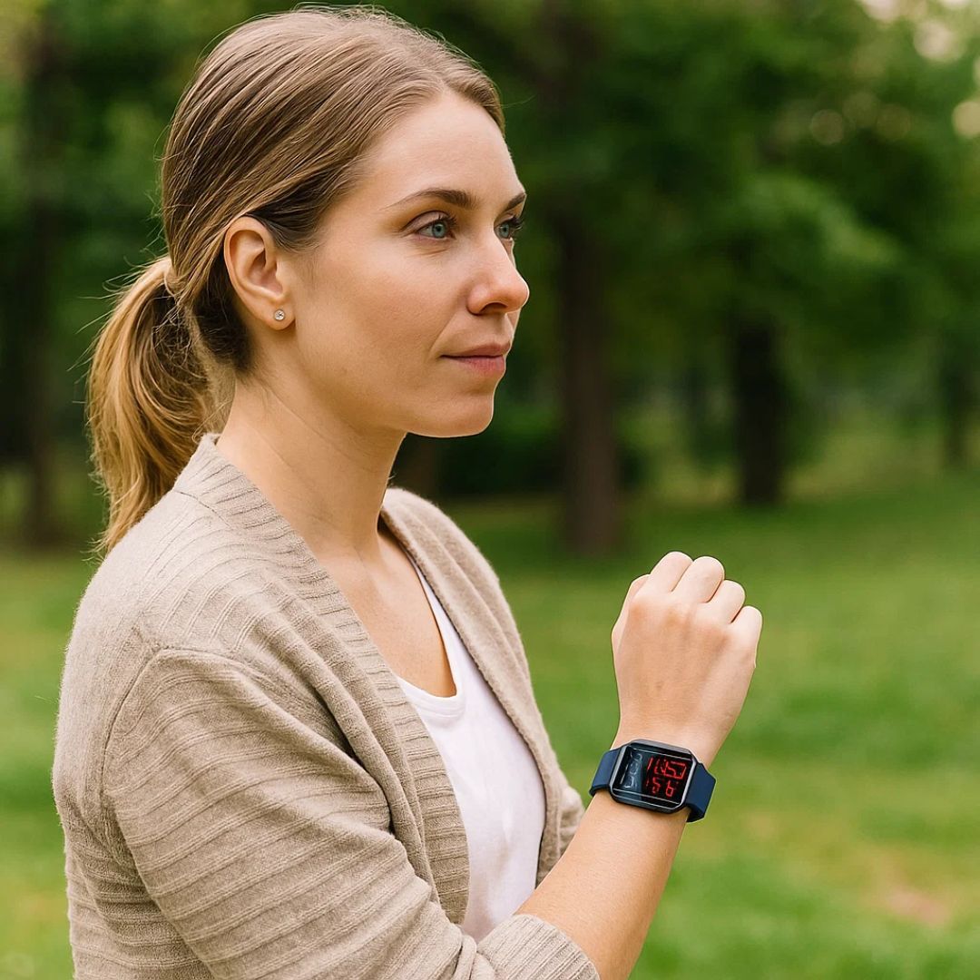 GlucoWell | Non-Invasive Smartwatch for Diabetes – Blood Glucose Monitor – HD Display – Painless Glucose Tracking for Adults Stornfield