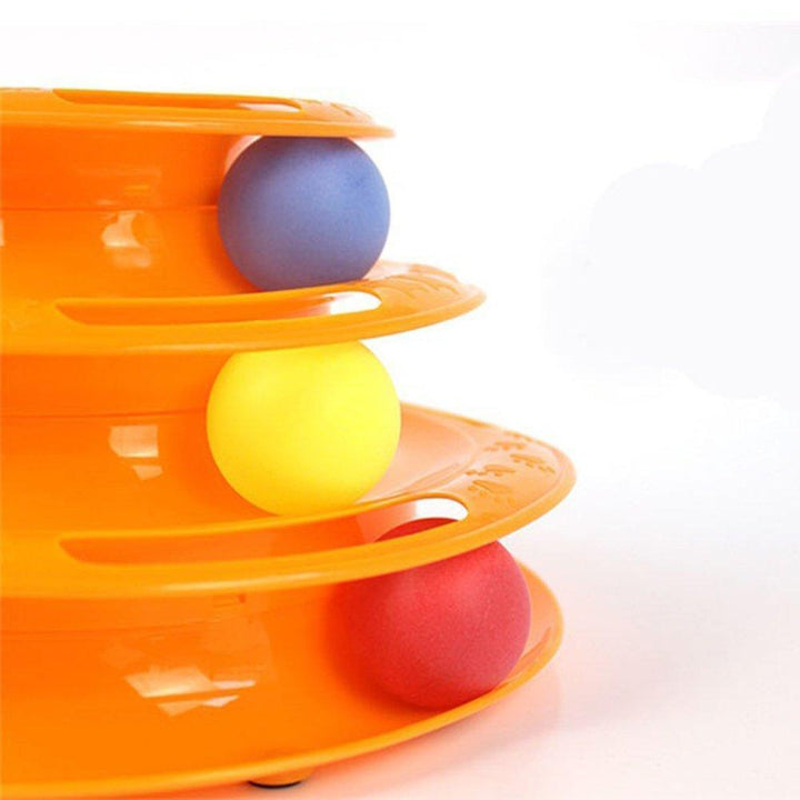 Three Layer Colorful Cat Track Tower Toy | Stornfield