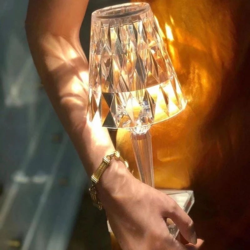Crystal Table Lamp with Touch Control - LumeCrystal | Stornfield