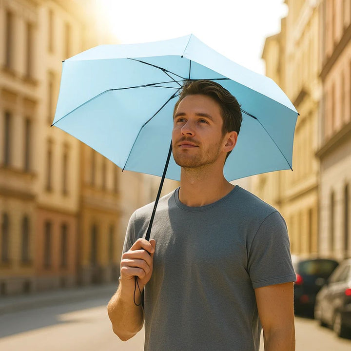 UrbanBrolly | UV Mini Folding Umbrella - UPF 50+ Sun Protection - Water Resistant - Lightweight and Pocket-sized for Travel Stornfield
