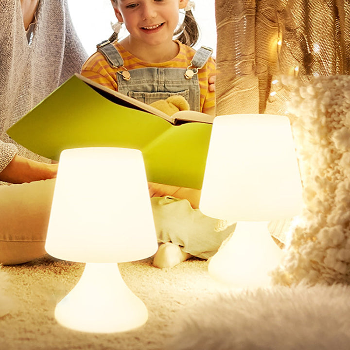 Modern Minimalist PE Cup Shape USB LED Table Lamp Night Light For Outdoor Patio | Stornfield