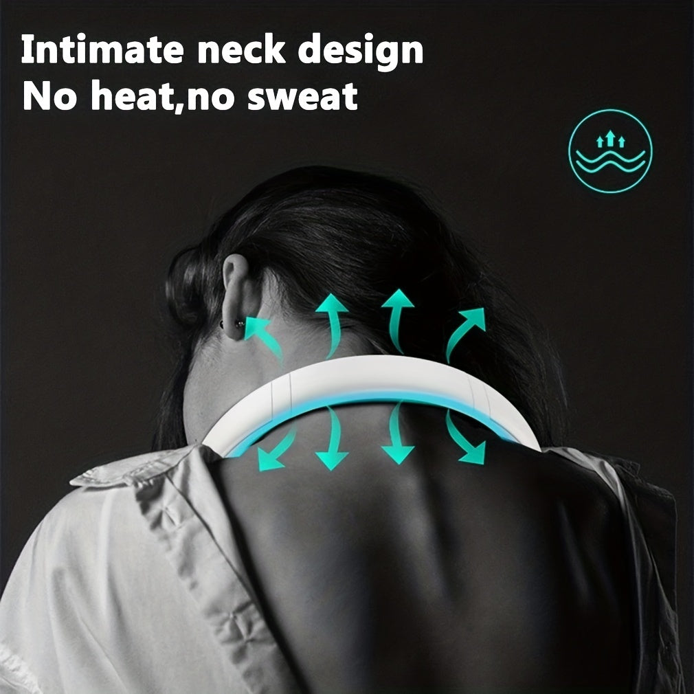 1Pc New Mini Neck Fan Portable Bladeless Hanging Neck Rechargeable Air Cooler 3 Speed Mini Summer Sports Fans | Stornfield
