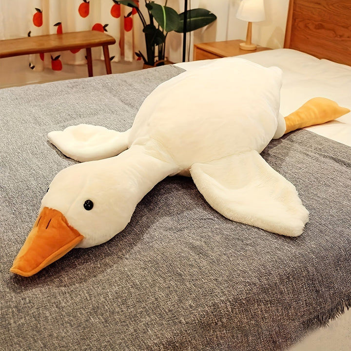 Soft White Duck Plush Toy - Large Swan/Gander Toy, Fluffy Floor Mat for Nursery and Home Decor | Stornfield