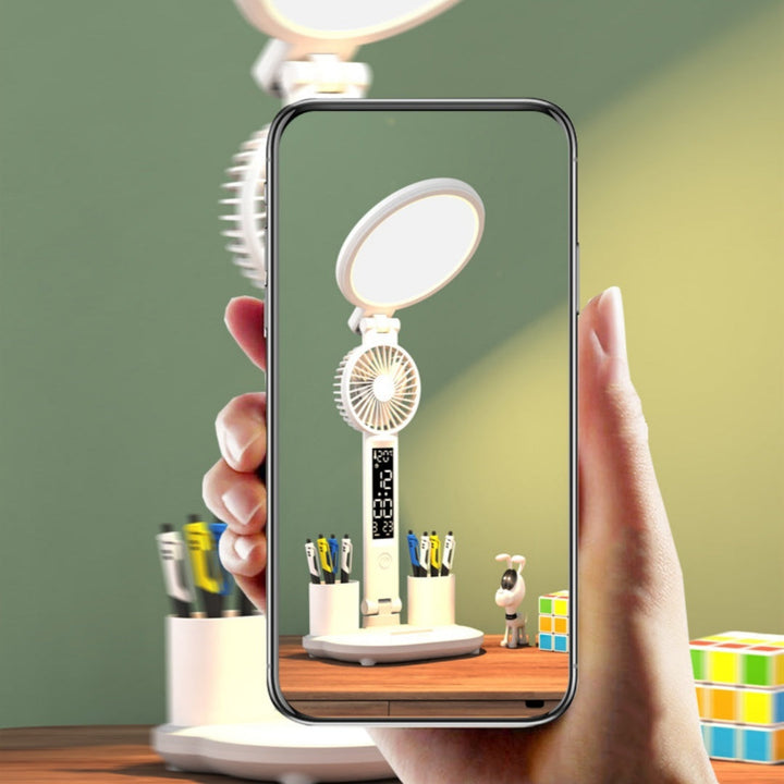 LED clock table lamp with USB. | Stornfield