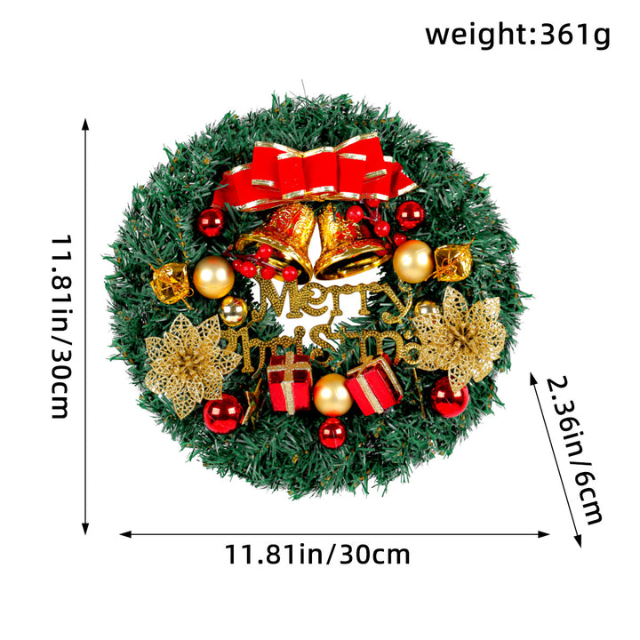 Decorative Christmas wreath made of wood