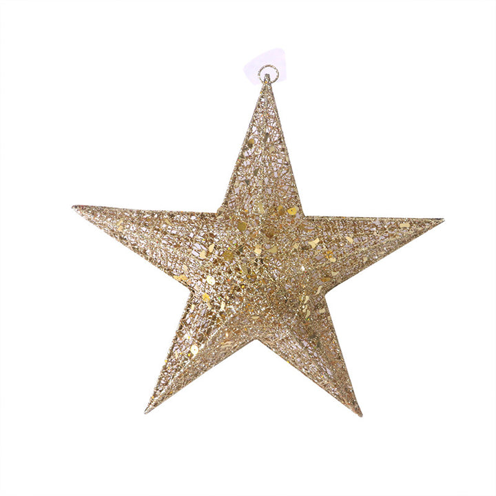 Illuminated Christmas tree star made of iron