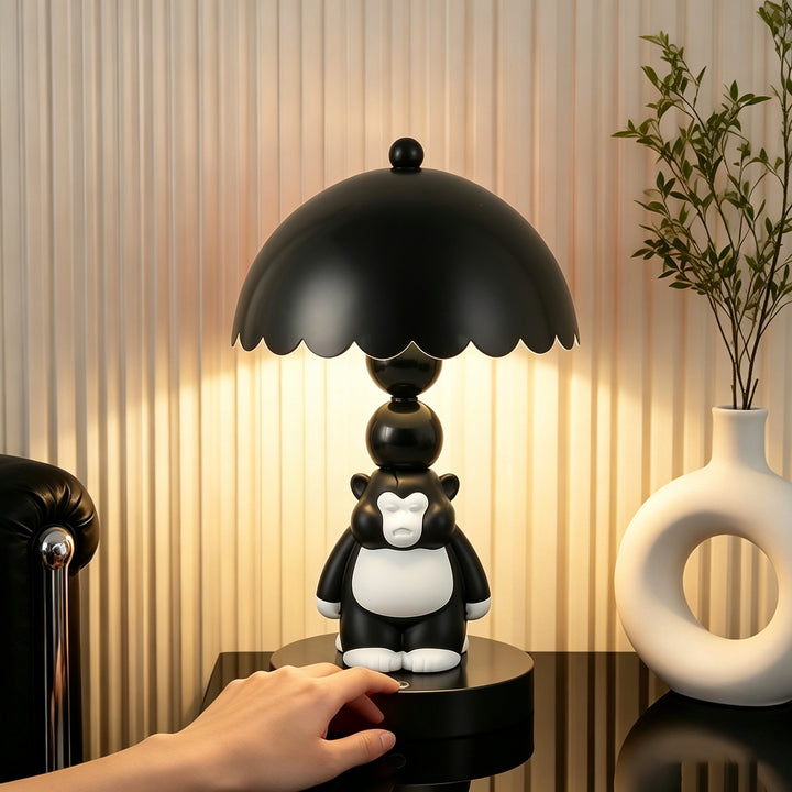 Chimpanzee table lamp with dimming function