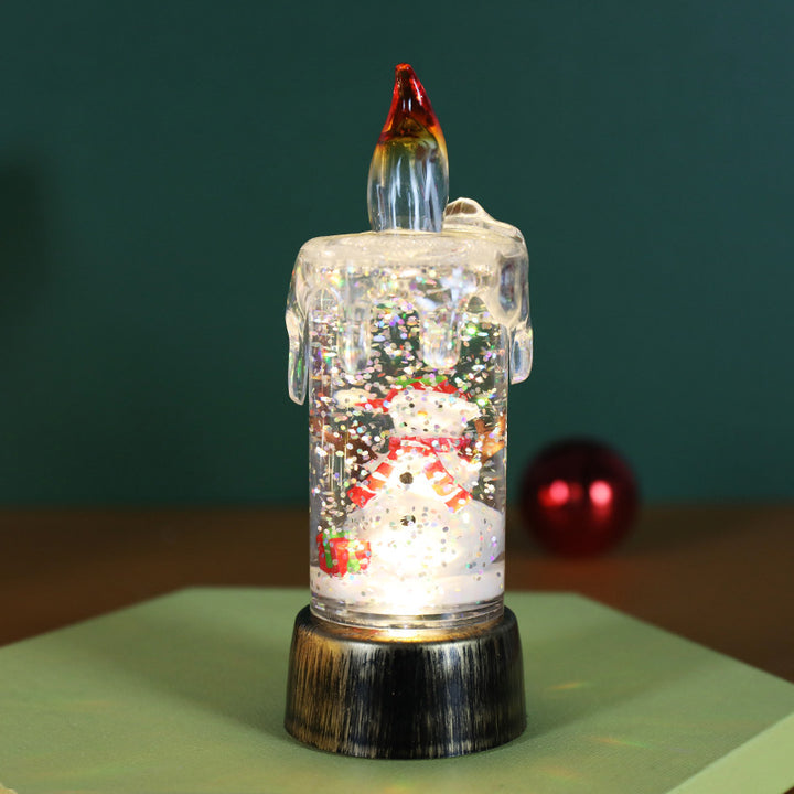 Christmas snow globe night lights with lighting