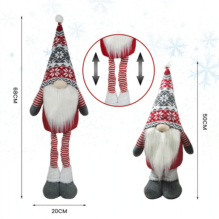 Telescopic gnome figure, height adjustable