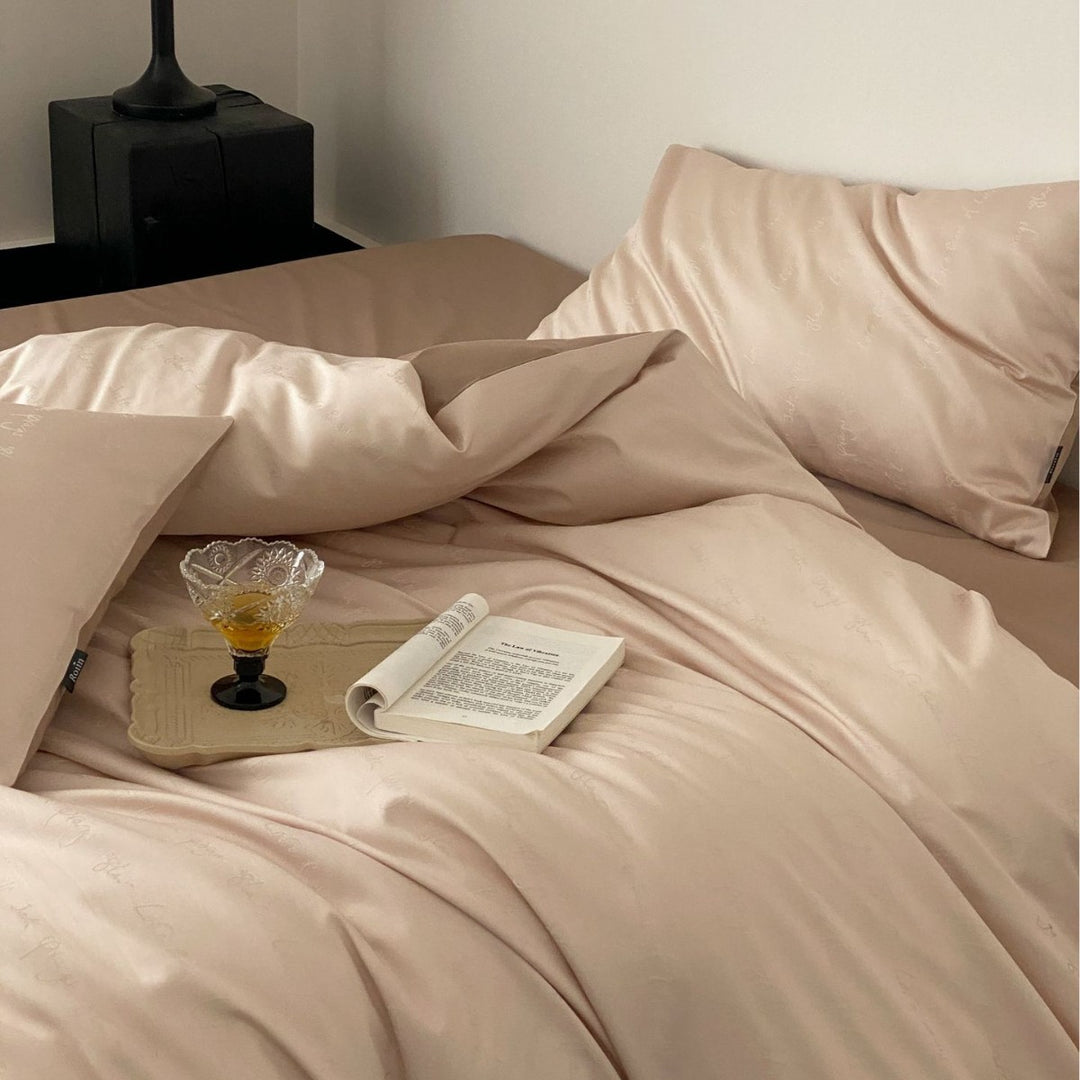 Long-staple cotton satin bedding set, 4-piece