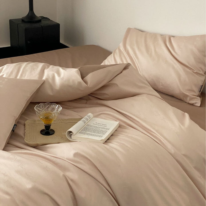 Long-staple cotton satin bedding set, 4-piece
