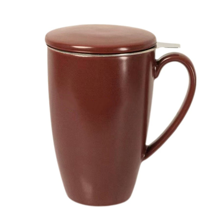 Ceramic coffee mug with tea strainer, 350 ml