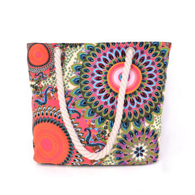 Large shopping bag with colorful ethnic pattern Stornfield