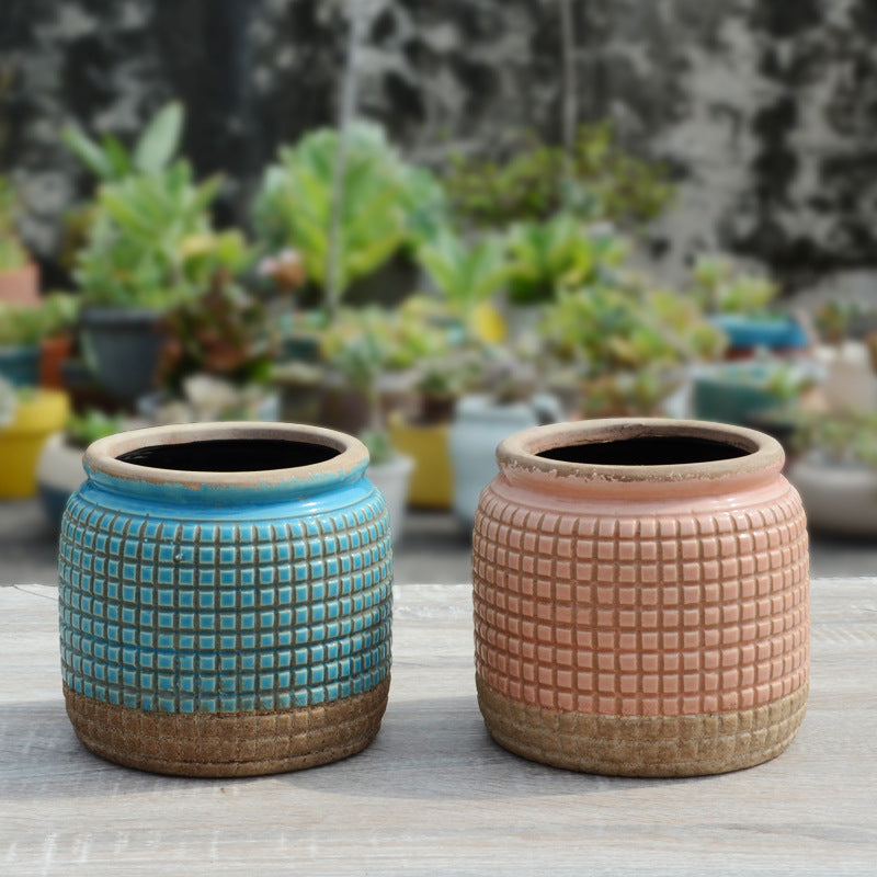 Decorative plant container in rustic design Stornfield