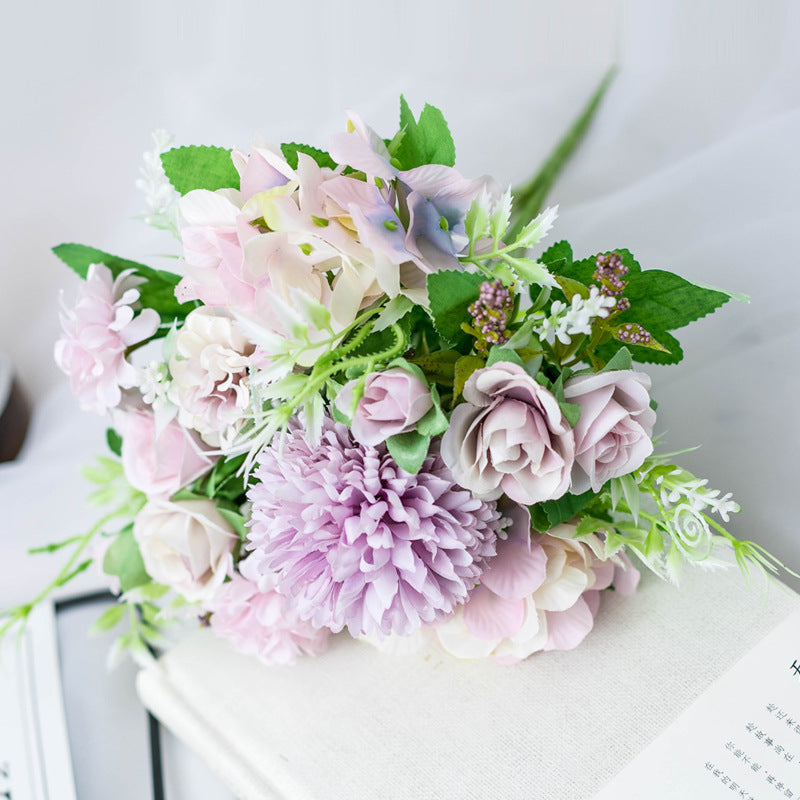 Lifelike Mixed Floral Bouquet