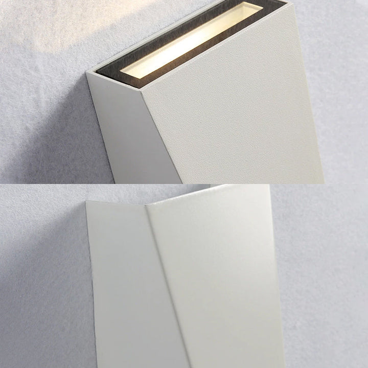 Simplistic Style Trapezoid Wall Washer Light Aluminum Warm/White Lighting LED Bedside Wall Lamp in Black/White | Stornfield
