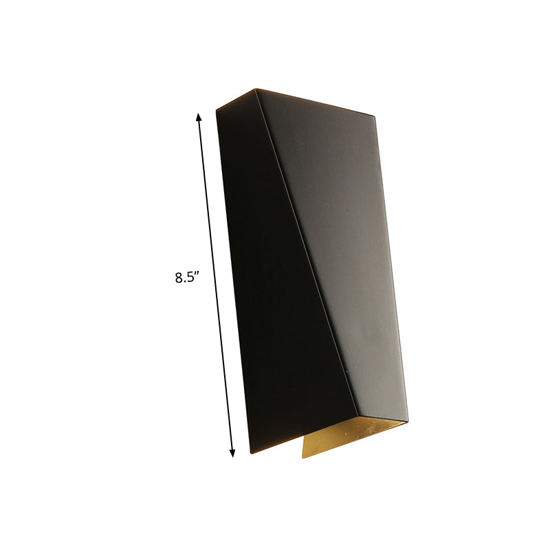 Simplistic Style Trapezoid Wall Washer Light Aluminum Warm/White Lighting LED Bedside Wall Lamp in Black/White | Stornfield