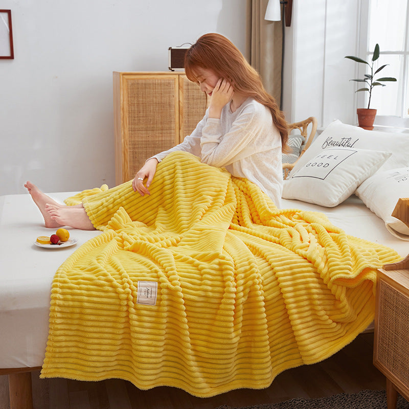 Warm cuddly blanket made of soft fleece