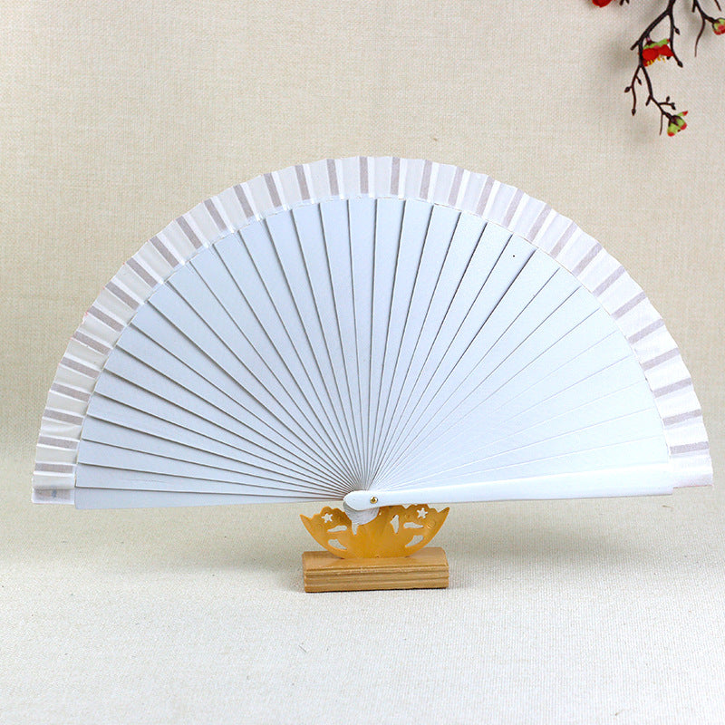 Ladies decorative hand fan with intricate flower painting Stornfield