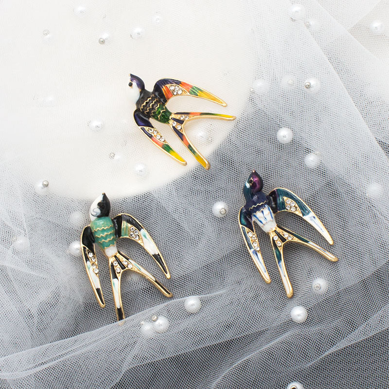 Enamel Bird Brooch Stornfield