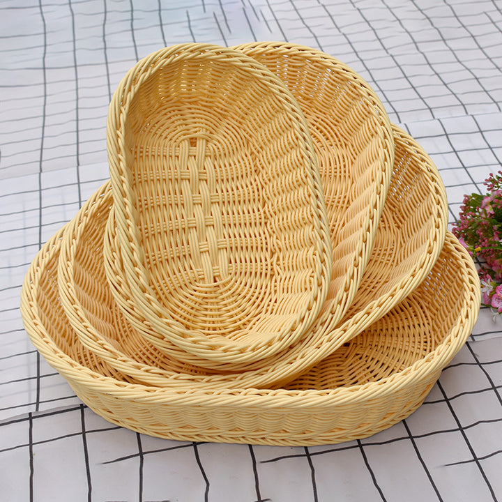 Handmade Oval Wicker Storage Baskets Set Stornfield