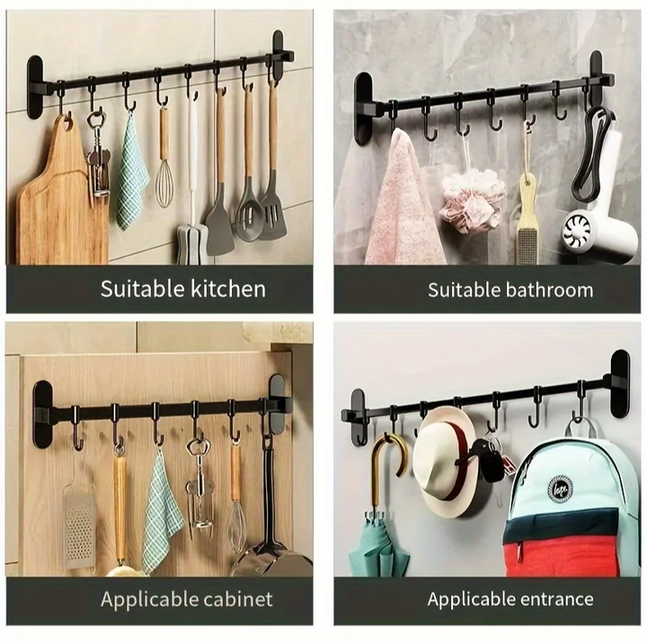 CookEase Kitchen Wall Shelf – Multifunctional Organizer for Lids, Spatulas & Kitchen Utensils Stornfield