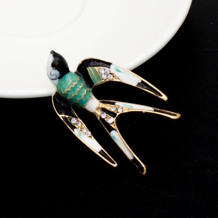 Enamel Bird Brooch Stornfield