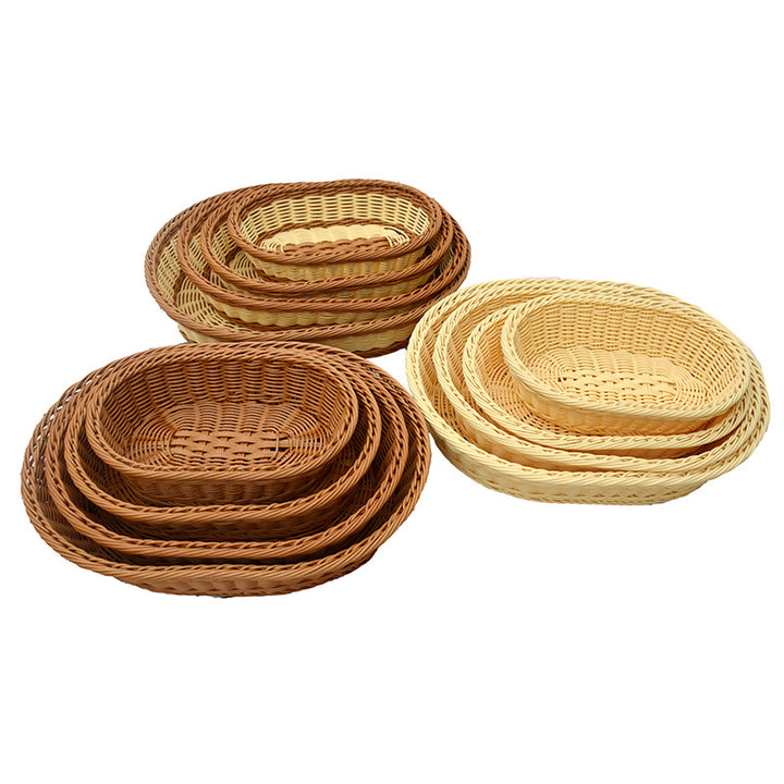 Handmade Oval Wicker Storage Baskets Set Stornfield